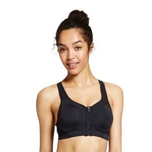 NWT Champion Power Shape Max Sports Bra Size 36D Black Athletic High Impact